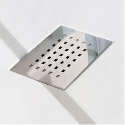 Cabine de douche Horizon rectangulaire 120x91 cm Acier Porte coulissante Hydro-Hammam Receveur 12,5 cm