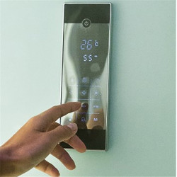 Cabine de douche Horizon rectangulaire 120x91 cm Acier Porte pivotante Hydro-Hammam Receveur 12,5 cm