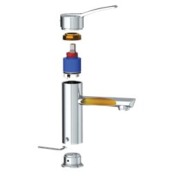 Mitigeur lavabo 2821TEP Bioclip à équilibrage de pression, manette pleine, sans tirette ni vidage