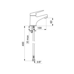 Mitigeur lavabo 2221 manette ajourée, sans tirette ni vidage