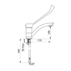 Mitigeur lavabo 2522L à levier 