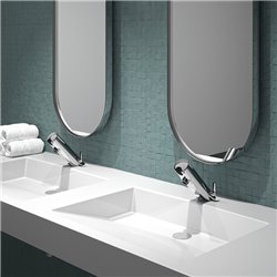 Mitigeur lavabo 490106 Tempomatic Mix 4 alim. Par piles, Sans robinet d’arrêt, manette standard