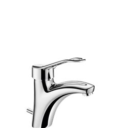 Mitigeur lavabo 2520 à cartouche classique , manette ajourée, tirette et vidage