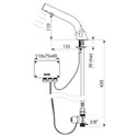 Mitigeur lavabo 478MCH Binoptic Mix alim. par piles, manette standard