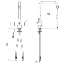 Mitigeur lavabo H9716 Securitherm , sans tirette ni vidage