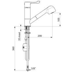 Securitherm H9612 à douchette extractible 