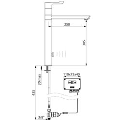 Tempomatic Mix 20464T4 alim. Par piles H. 305 mm