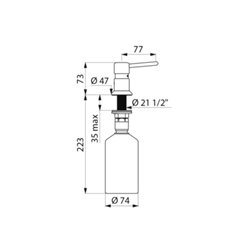Distributeur de savon liquide 729508 0,5 Litre 