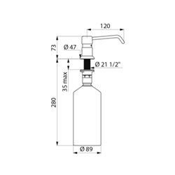 Distributeur de savon liquide 729012 1 Litre 
