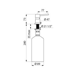 Distributeur de savon liquide 729008 1 Litre 