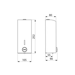 Distributeur de savon liquide 510581 époxy blanc 