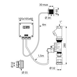 Tempomatic 463030  pour cloison 30 mm 
