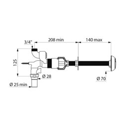 Tempoflux 762150  pour cloison 140 mm 