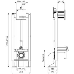 Bâti-support Tempofix 3 564065+464006 autoportante piles 6V