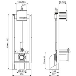 Bâti-support Tempofix 3 564005+464000 autoportante secteur 230/6 V