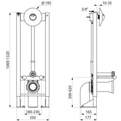 Bâti-support Tempofix 3 578305+578222 autoportante double touche