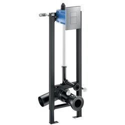 Bâti-support Tempofix 3 564060+763000 en applique plaque inox satiné