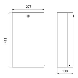 Receptacle mural pour essuie-mains et papiers usagés 6611 inox poli brillant
