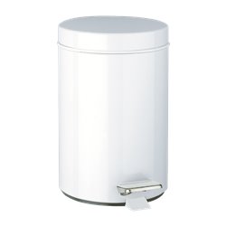 Poubelle ronde à pédale 1449 époxy blanc