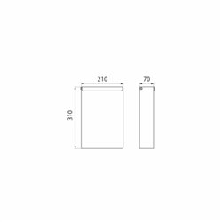 Corbeille murale 465S inox poli satiné