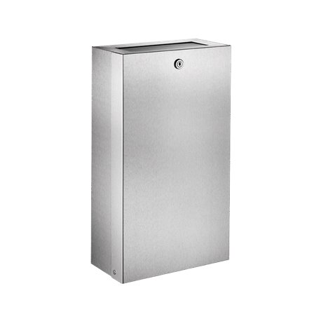 Receptacle mural pour essuie-mains et papiers usagés 6617 inox poli satiné