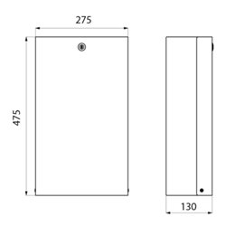 Receptacle mural pour essuie-mains et papiers usagés 6617 inox poli satiné