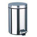Poubelle ronde à pédale 449 inox poli brillant