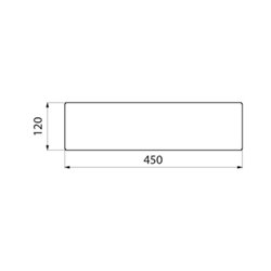 Tablette murale 552 époxy blanc