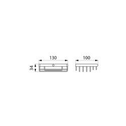 Porte-savon 569 rectangulaire