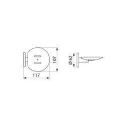 Porte-savon 510627S inox poli satiné