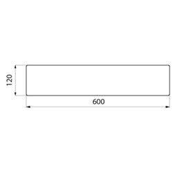 Tablette murale 553 inox poli brillant