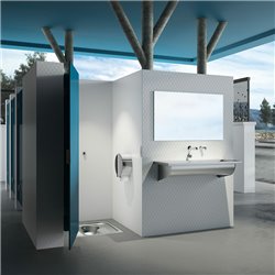 Distributeur de papier WC grand modèle 2911 inox poli brillant 