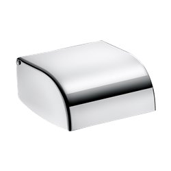 Porte-papier WC à rouleau avec couvercle monobloc 566 inox poli brillant 