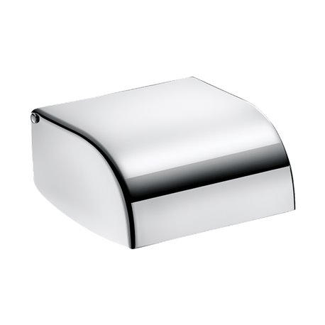 Porte-papier WC à rouleau avec couvercle monobloc 566 inox poli brillant 