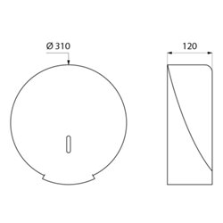 Distributeur de papier WC 2909 en ABS blanc 