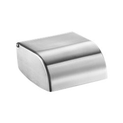 Porte-papier WC à rouleau avec couvercle monobloc 510567 inox poli satiné 