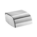 Porte-papier WC à rouleau avec couvercle monobloc 510567 inox poli satiné 