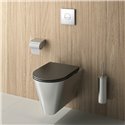 Porte-papier WC à rouleau avec couvercle monobloc 510567 inox poli satiné 