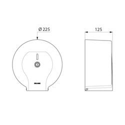 Distributeur de papier WC grand modèle 2900 acier laqué blanc 