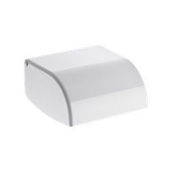 Porte-papier WC à rouleau avec couvercle monobloc 3565 inox époxy blanc 