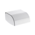 Porte-papier WC à rouleau avec couvercle monobloc 3565 inox époxy blanc 