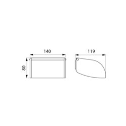 Porte-papier WC à rouleau avec couvercle monobloc 3565 inox époxy blanc 
