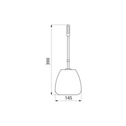 Pot à balai WC 3361 avec couvercle