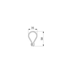 Mousqueton pour rideau de douche 390BIS plastique 