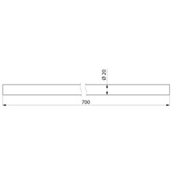Tube de raccordement 2397 700 mm 