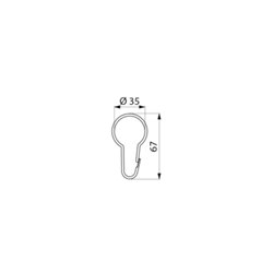 Mousqueton pour rideau de douche 390 laiton chromé 