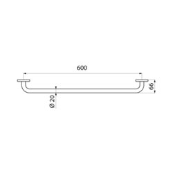 Porte-serviettes 510788S 1 barre inox poli satiné