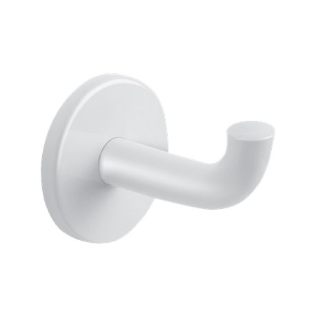 Patère virgule 4047EW epoxy blanc long