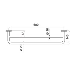 Porte-serviettes 510790W 2 barres epoxy blanc
