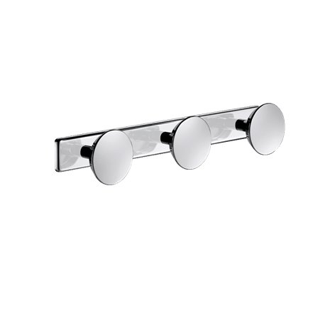 Porte-vêtement 303D 3 têtes inox poli brillant